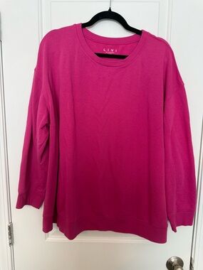 Lane Bryant Hot Pink Crewneck Sweatshirt